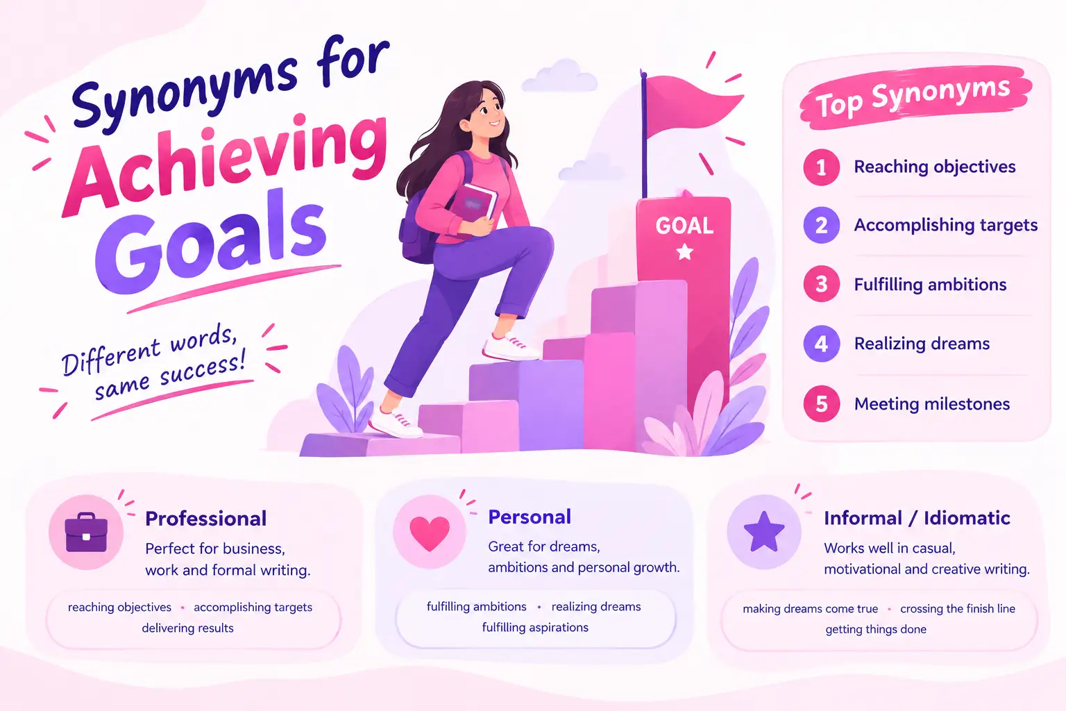 Synonyms for Achieving Goals
