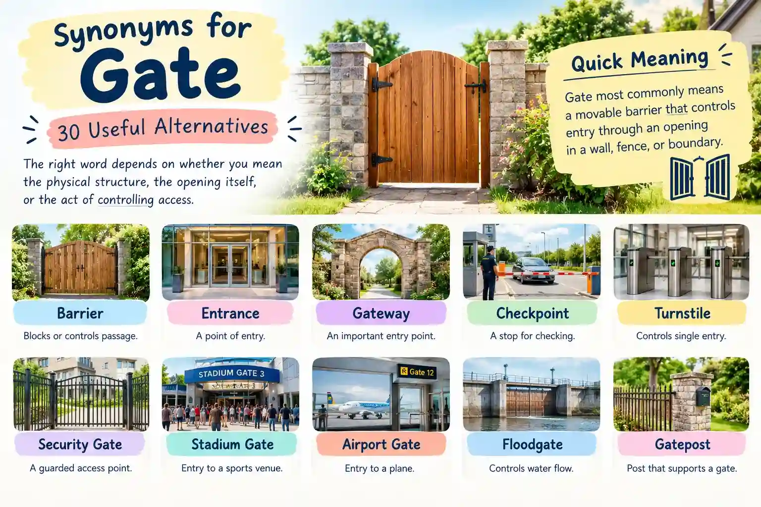 Synonyms for Gate