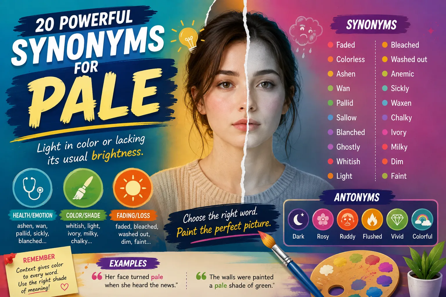 Synonyms for Pale