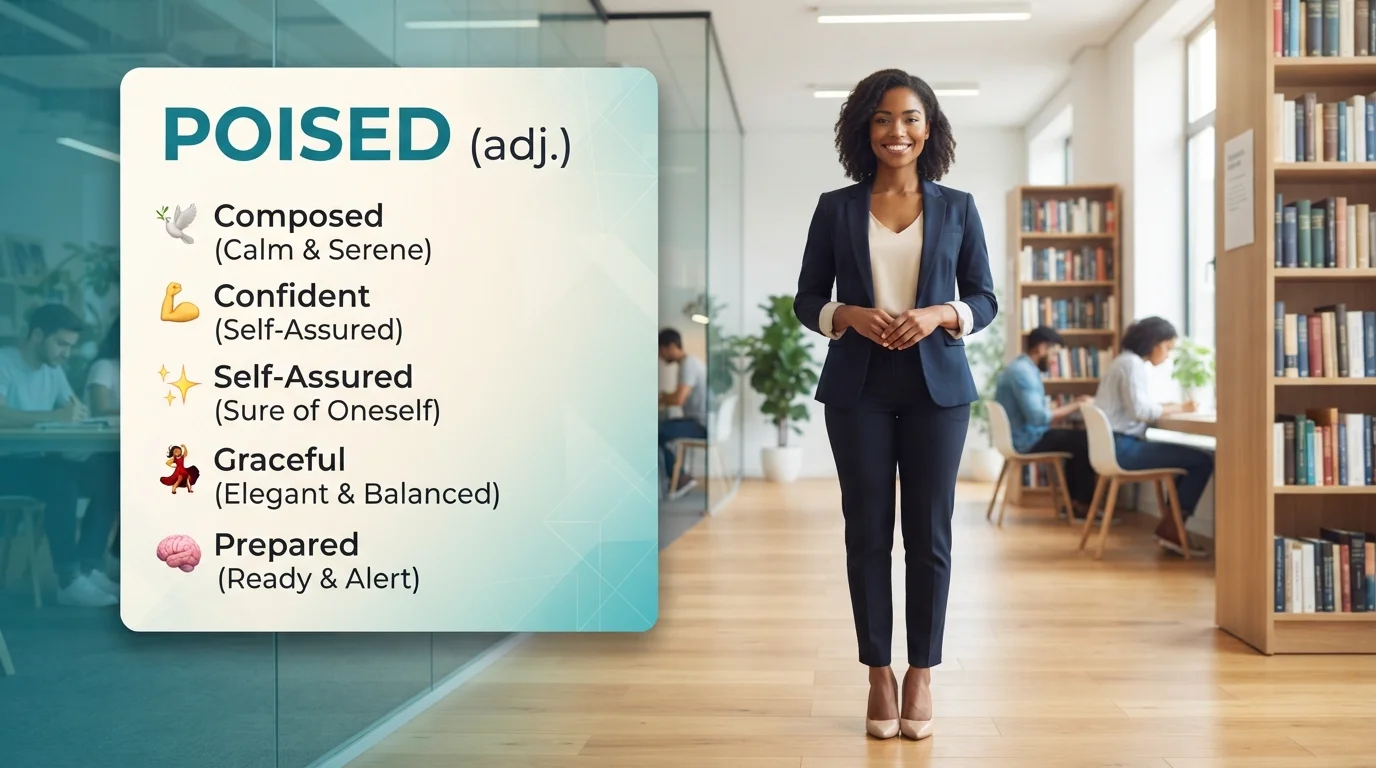 Synonyms for Poised